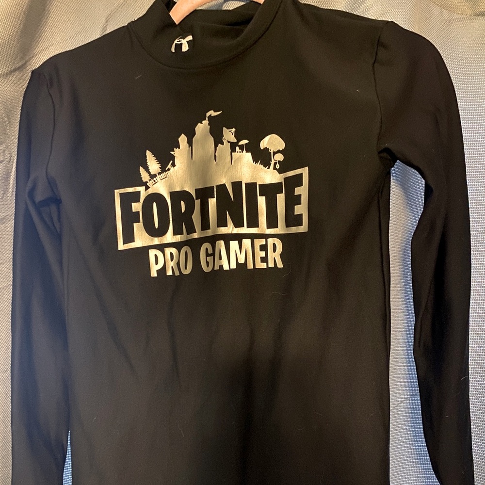 Boys Fortnight Under Armor turtle neck.